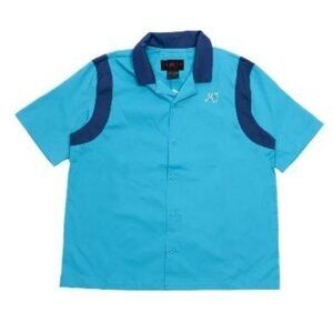 Jordan Women's Button Up Shirt - Aquatone /French Blue SIze L - DZ3340-483